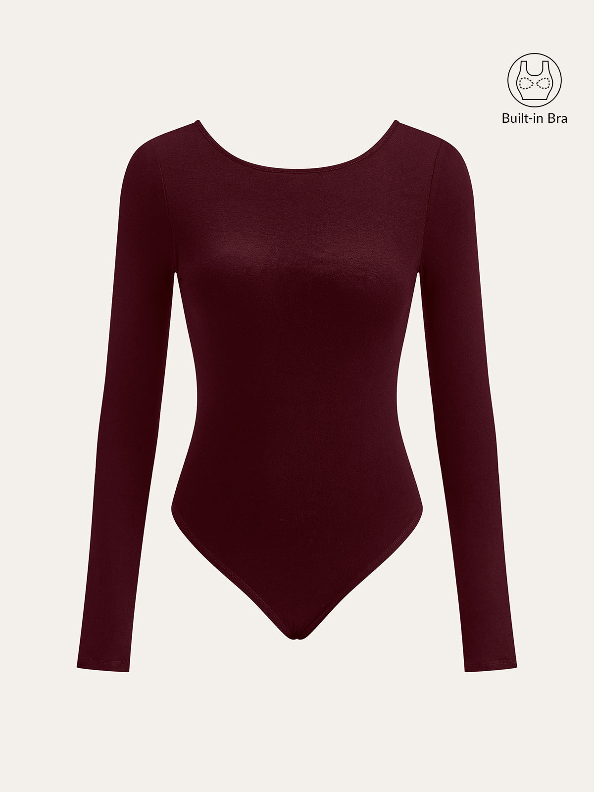Trägerloser Langarm-Bodysuit mit Rückenausschnitt