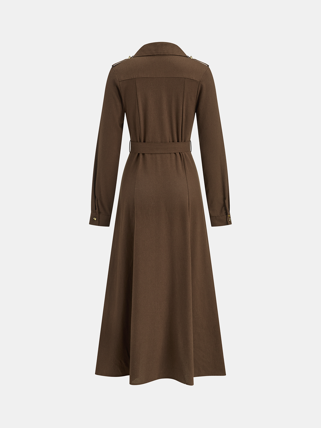 Hemdblusenkleid mit Gürtel und Knopfleiste