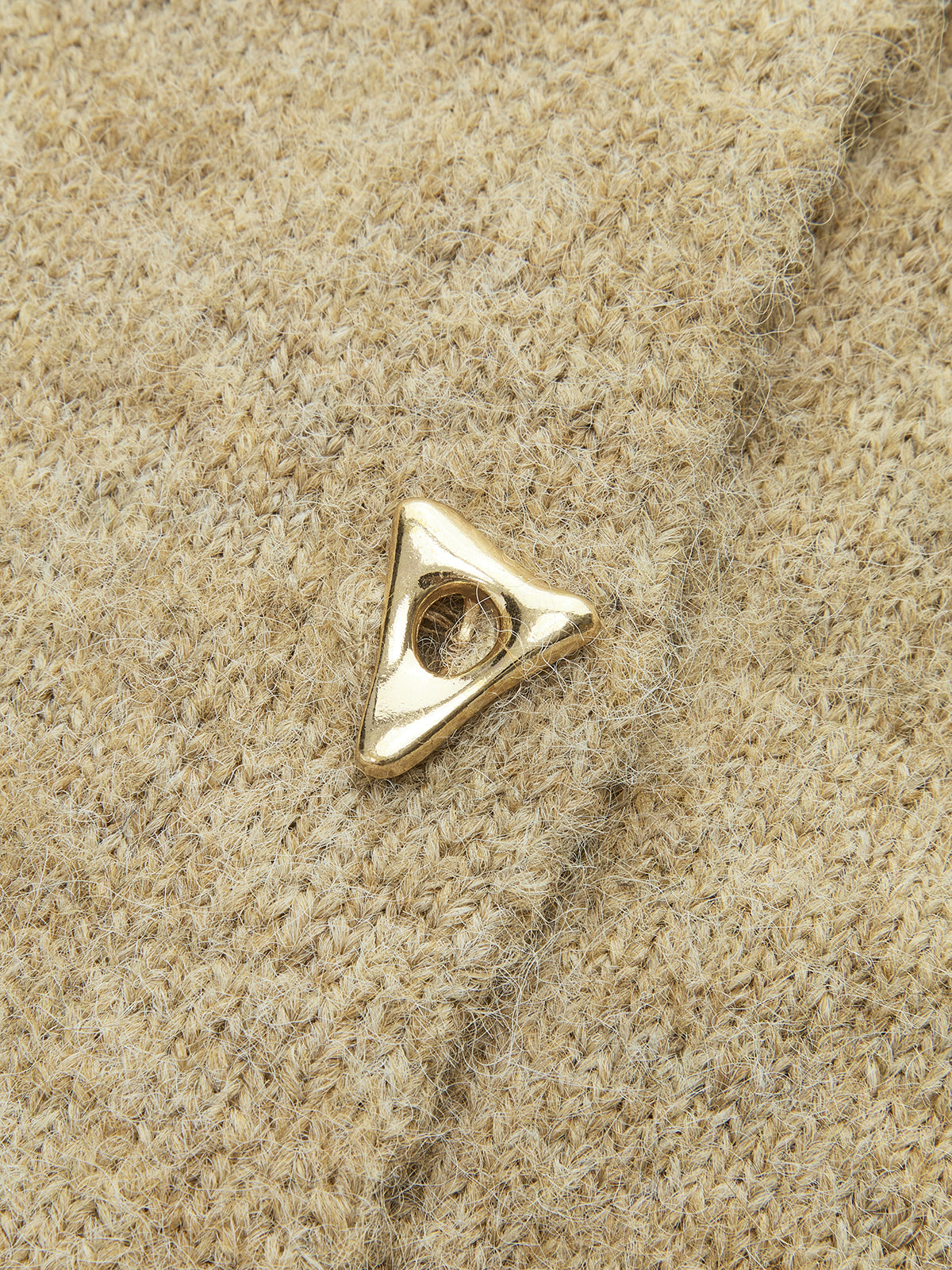 Triangle Button Wool Blend Cardigan