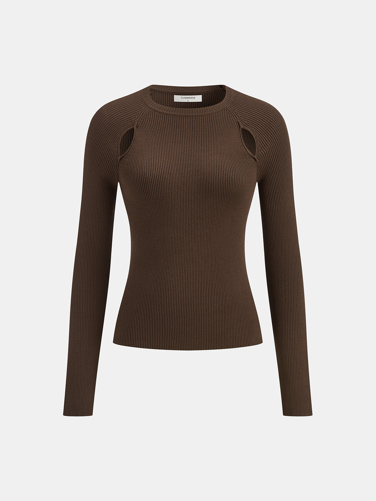 Slim Fit Cut-Out Long Sleeve Top