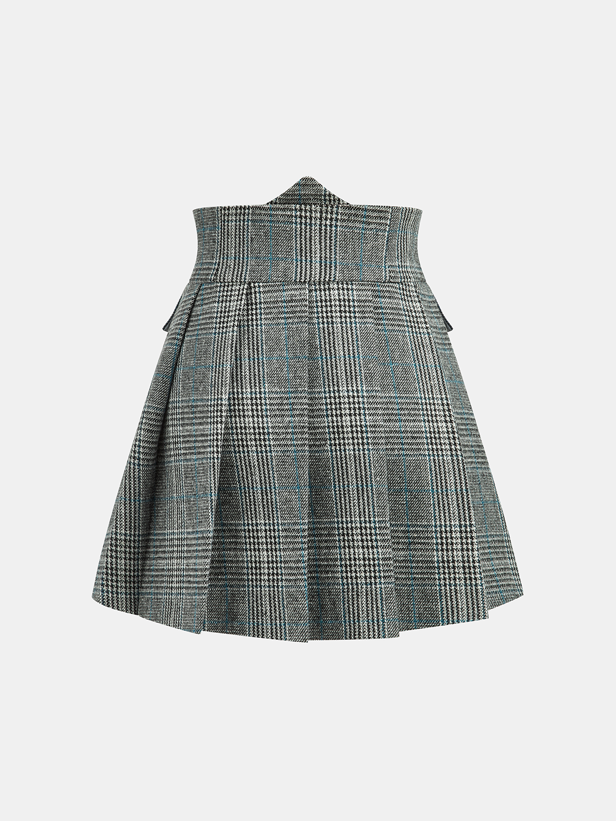Plaid Pleated High-Waist Mini Skirt