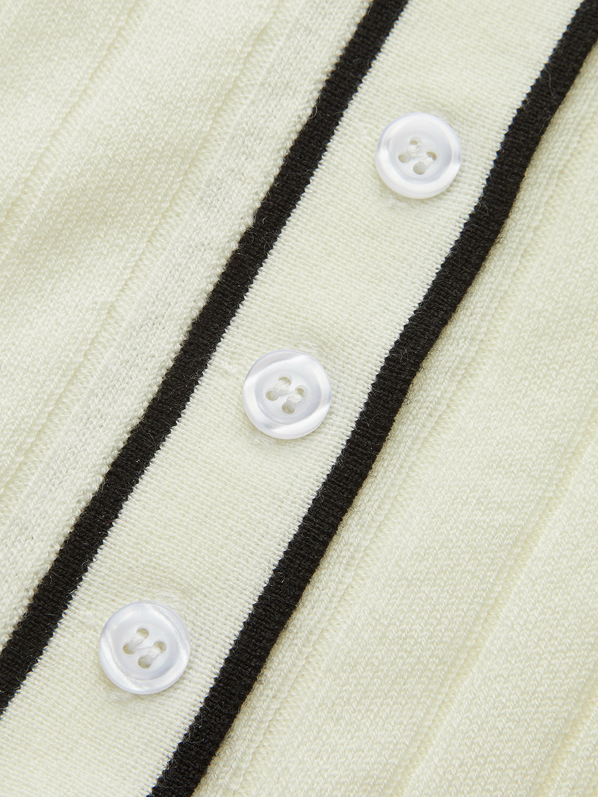 Contrast Trim Wool Blend Polo Neck Sweater