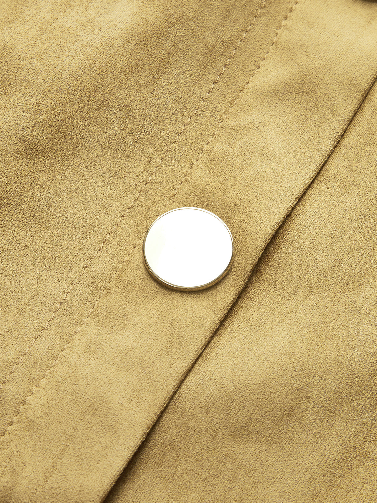 Decor Button Suede Effect Mini Skirt