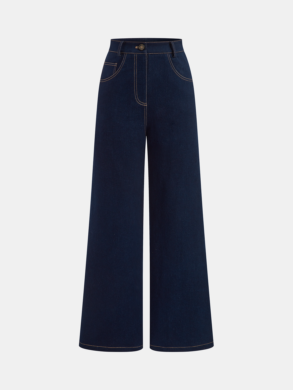 High-Waist Straight-Leg Jeans