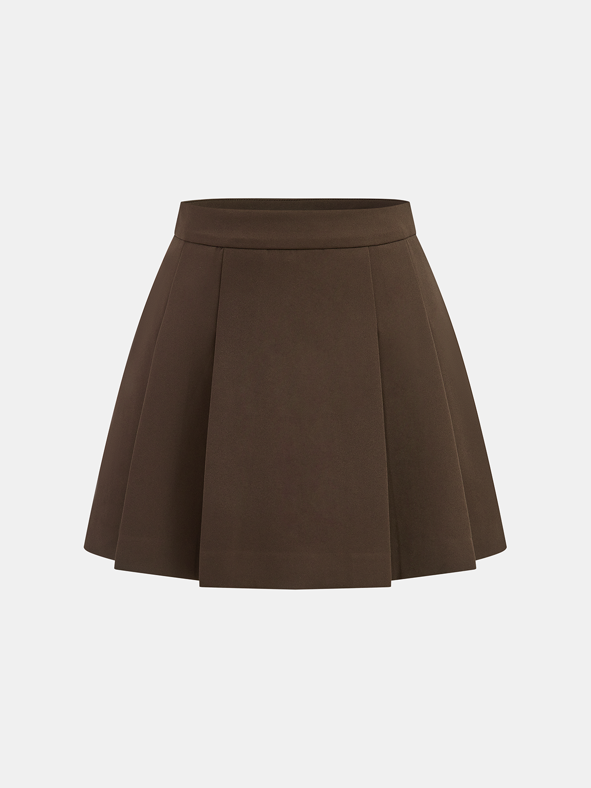 High-Waist Pleated Mini Skirt