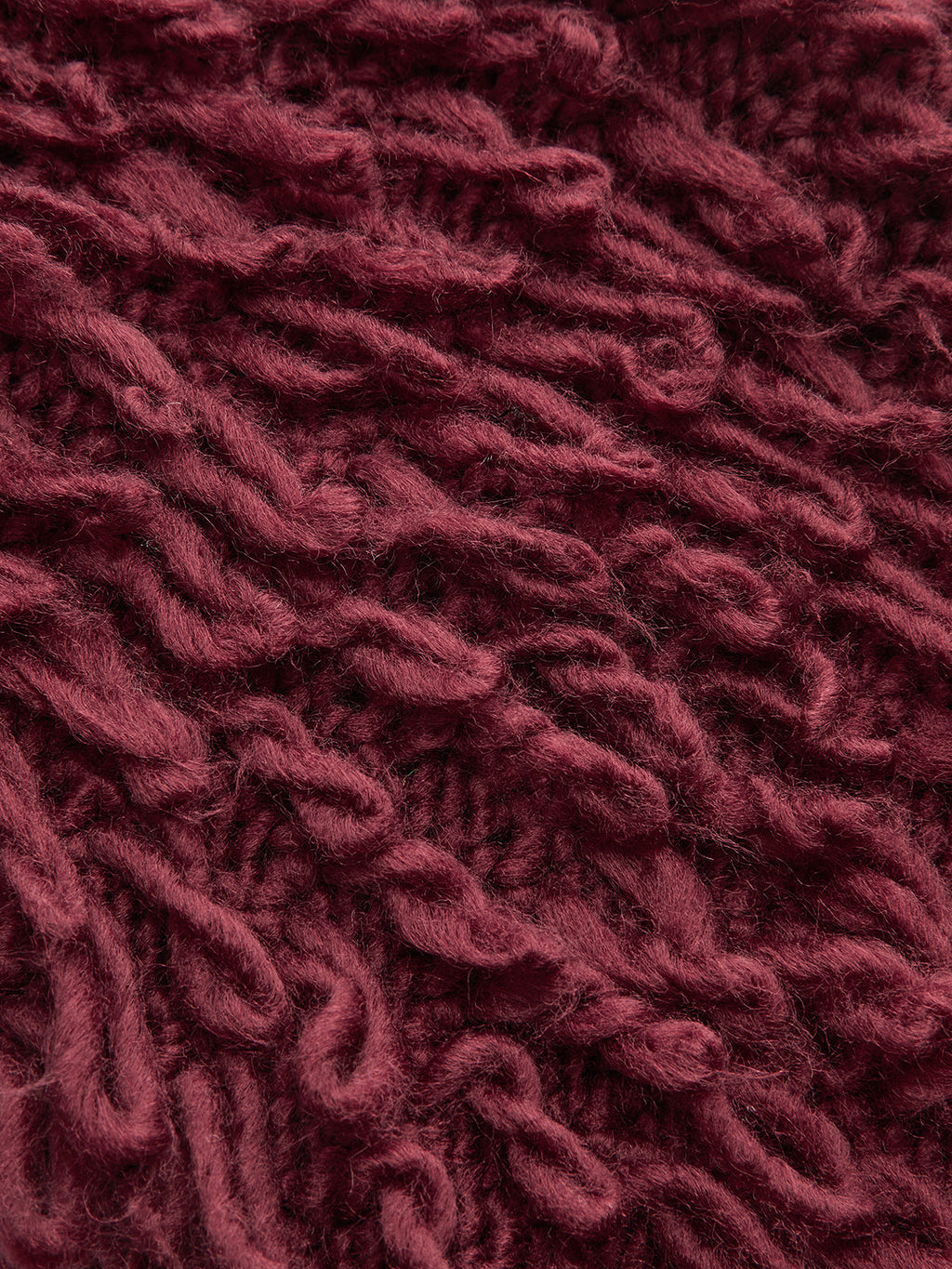Strukturierter Strickpullover mit Fransen und Knöpfen