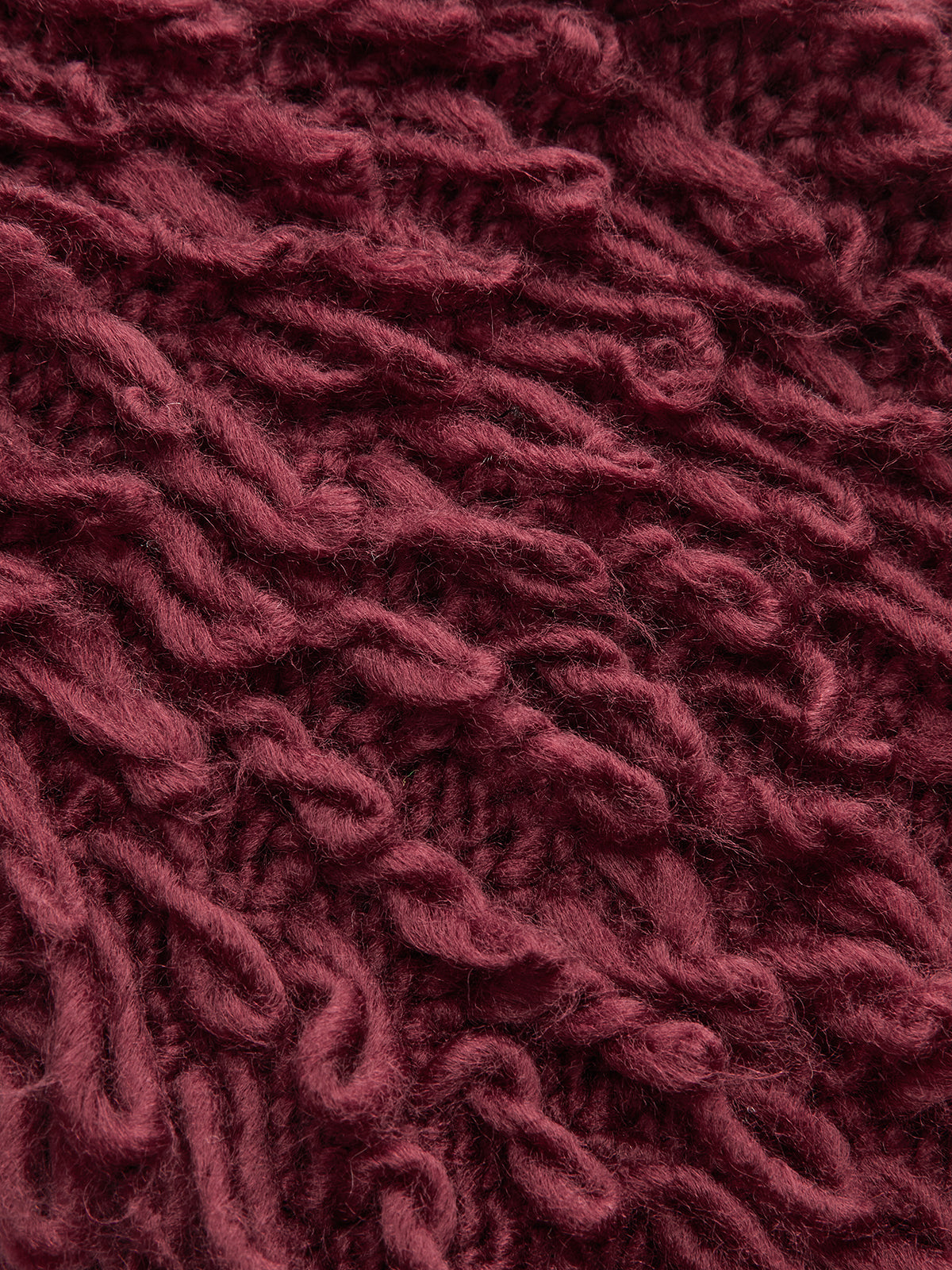 Strukturierter Strickpullover mit Fransen und Knöpfen