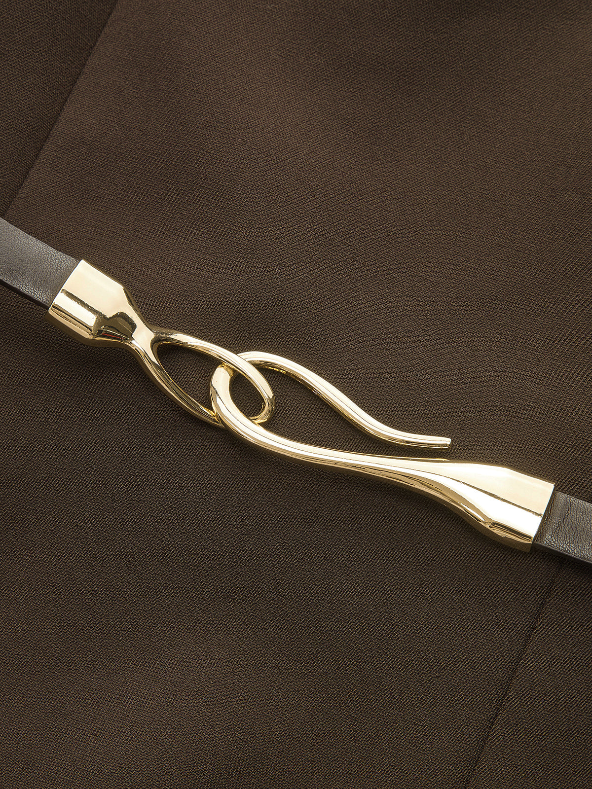 Belted V-Neck Tailored Dress