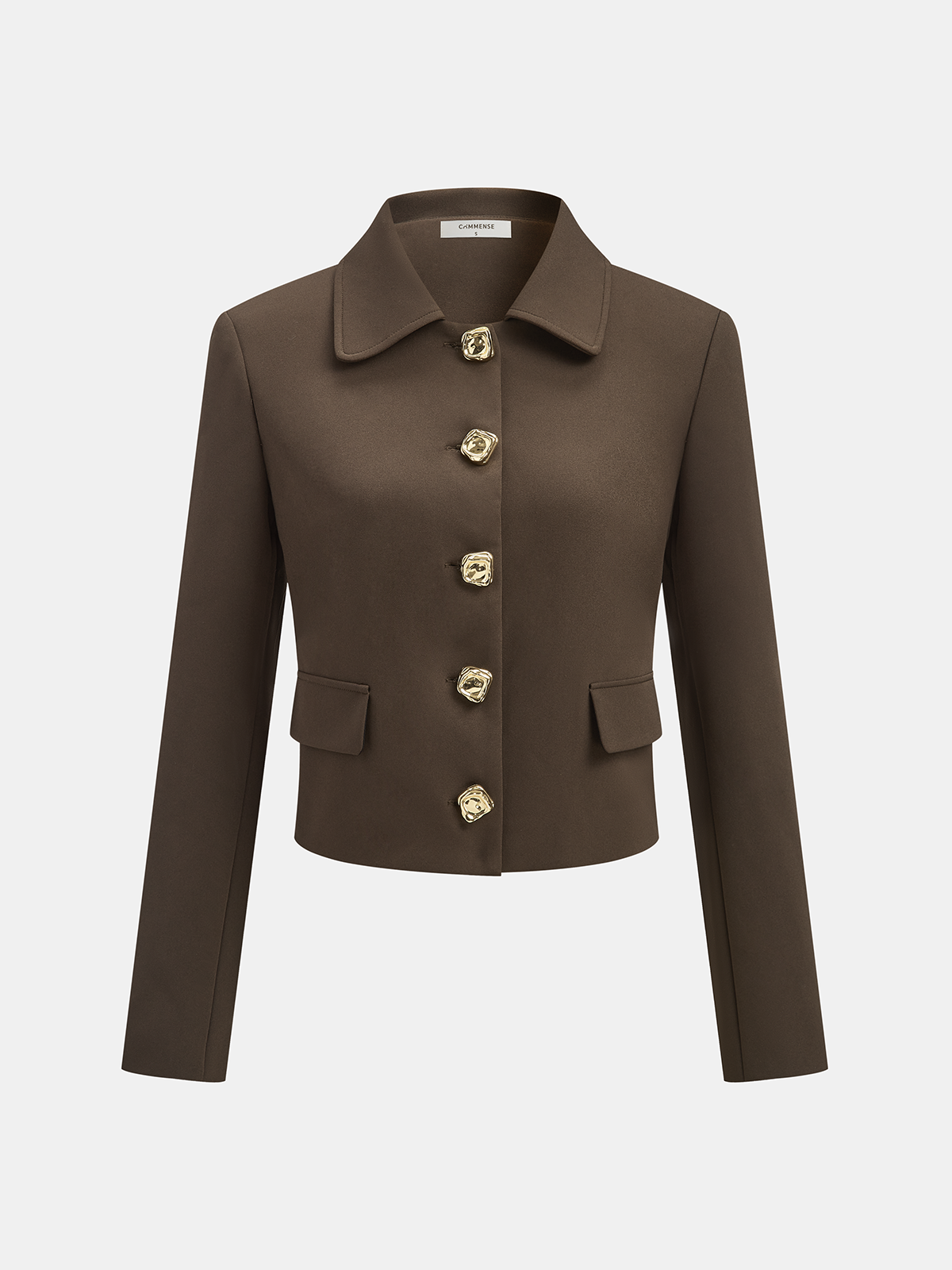 Collared Metal Button Jacket