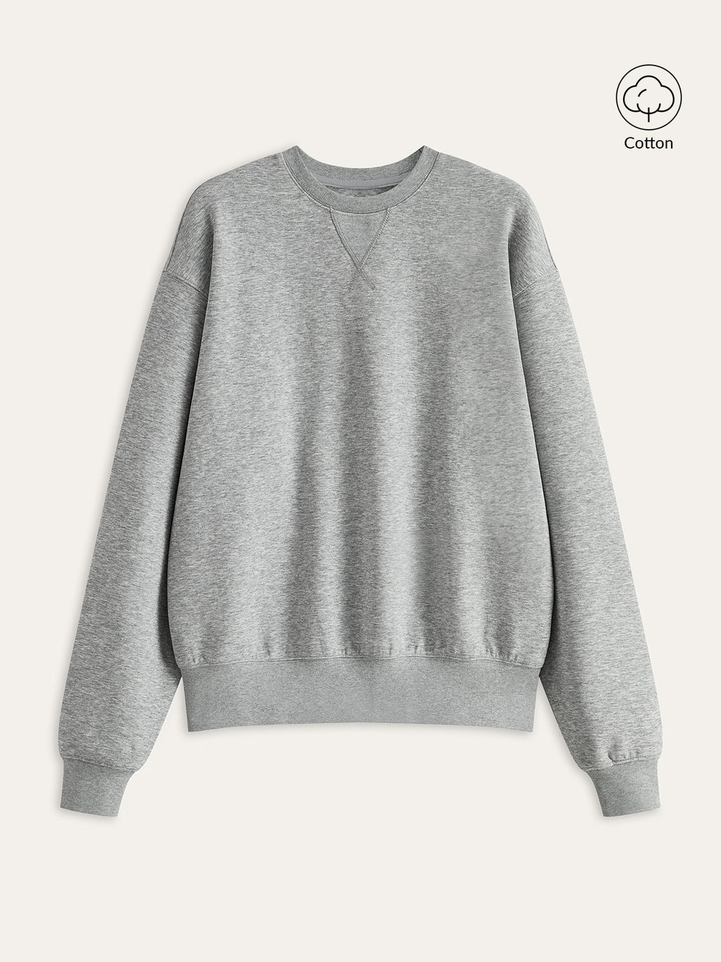 Sweatshirt aus Baumwollmischung mit Rundhalsausschnitt