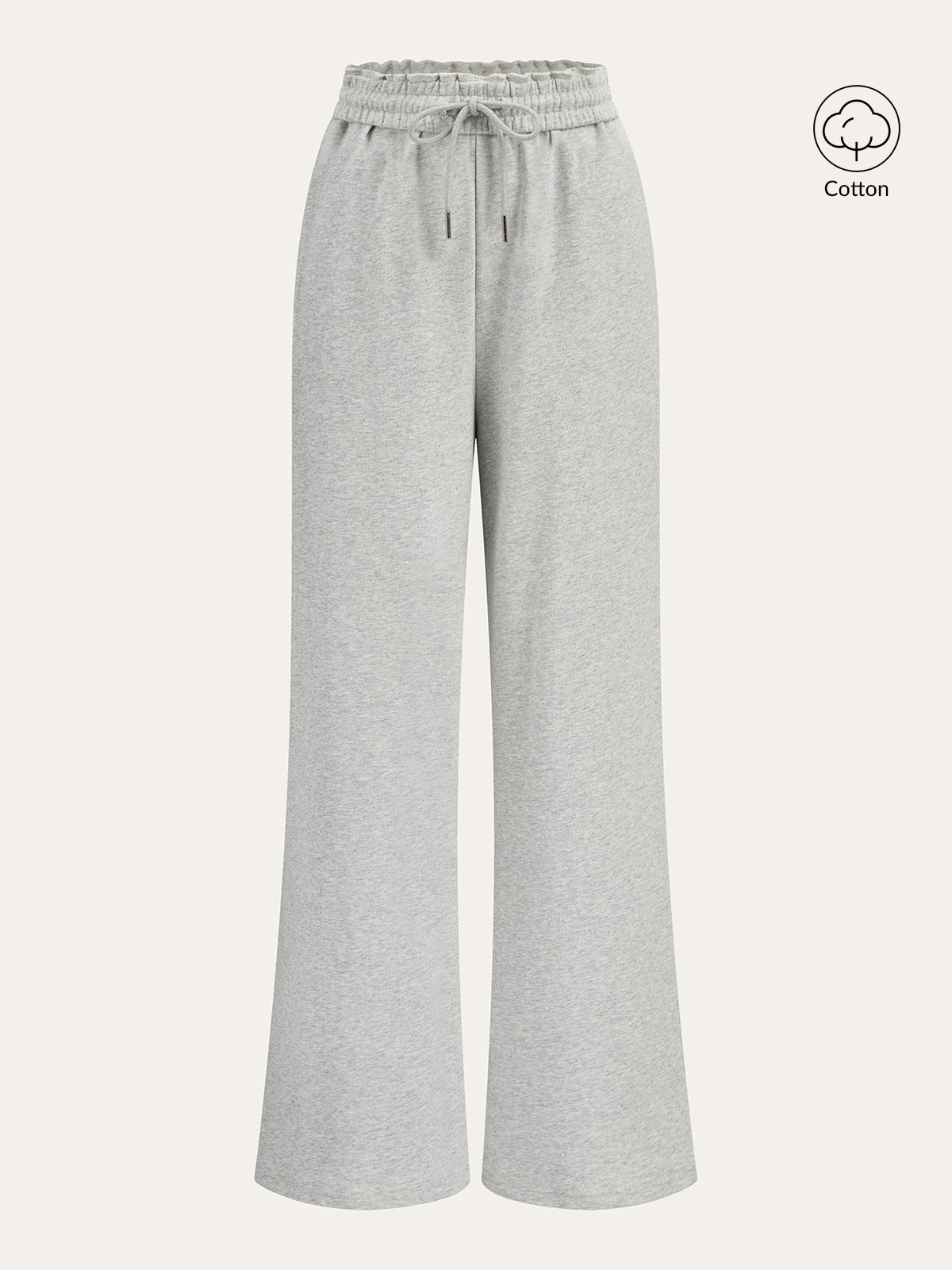 Cotton Blend Straight-Leg Sweatpants