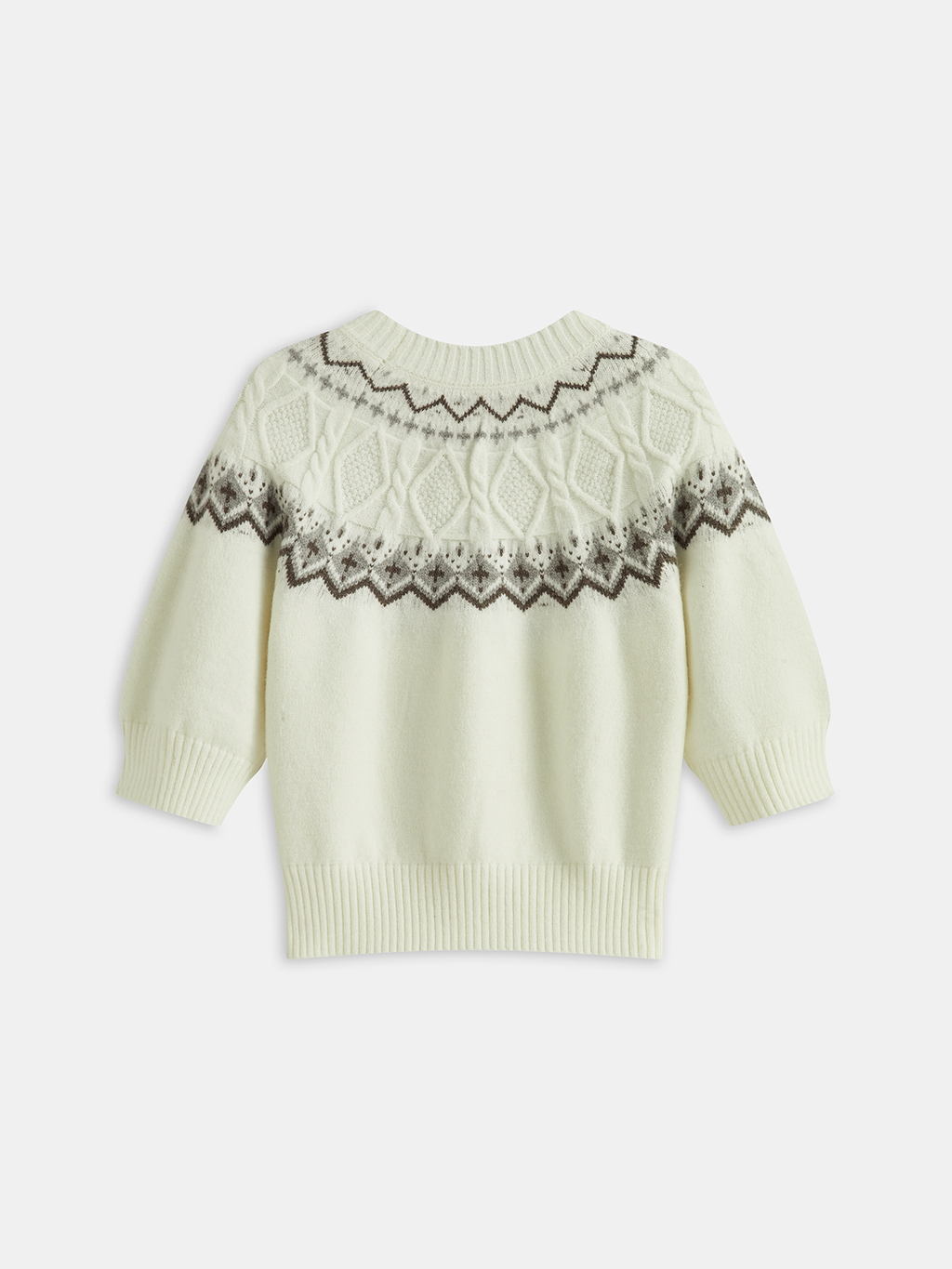 Fair-Isle-Kurzarmstricktop