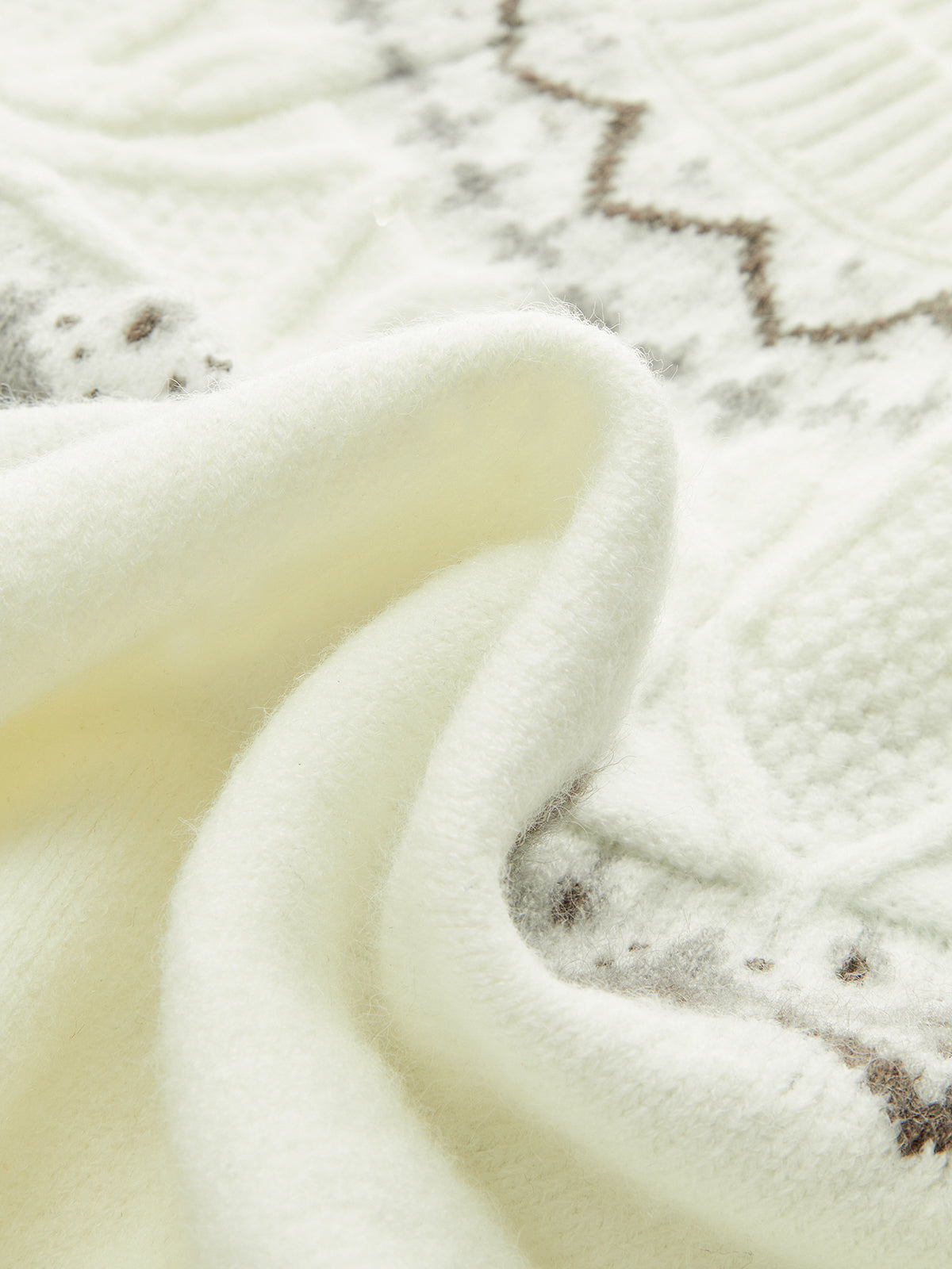 Fair Isle Pattern Short Sleeve Knit Top