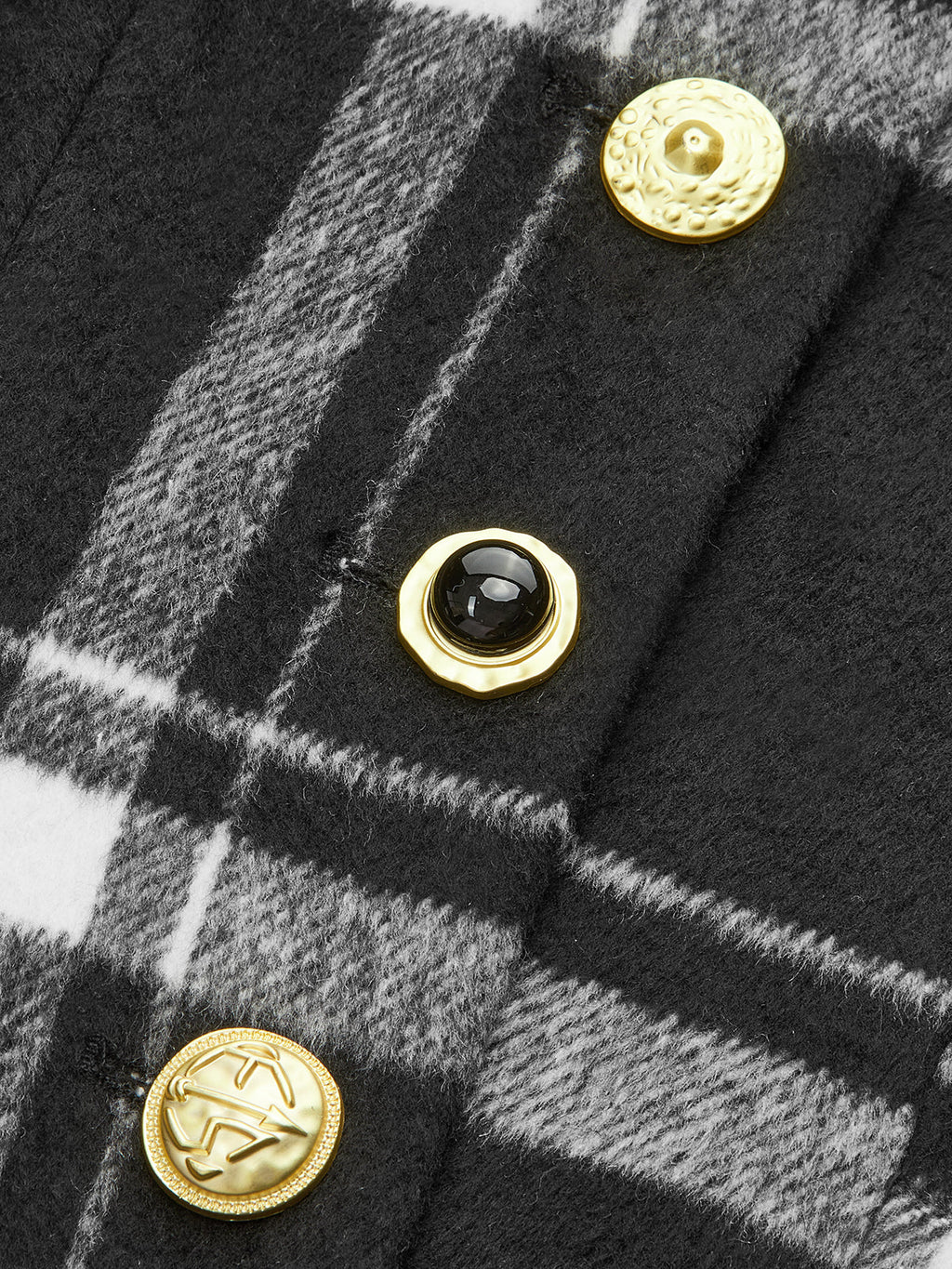 Karierter Trenchcoat aus Wollmischung mit Gürtel