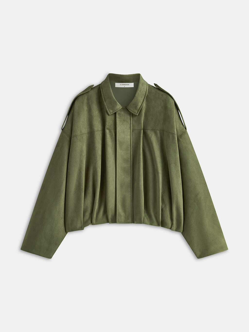 Veste à col zippée effet daim