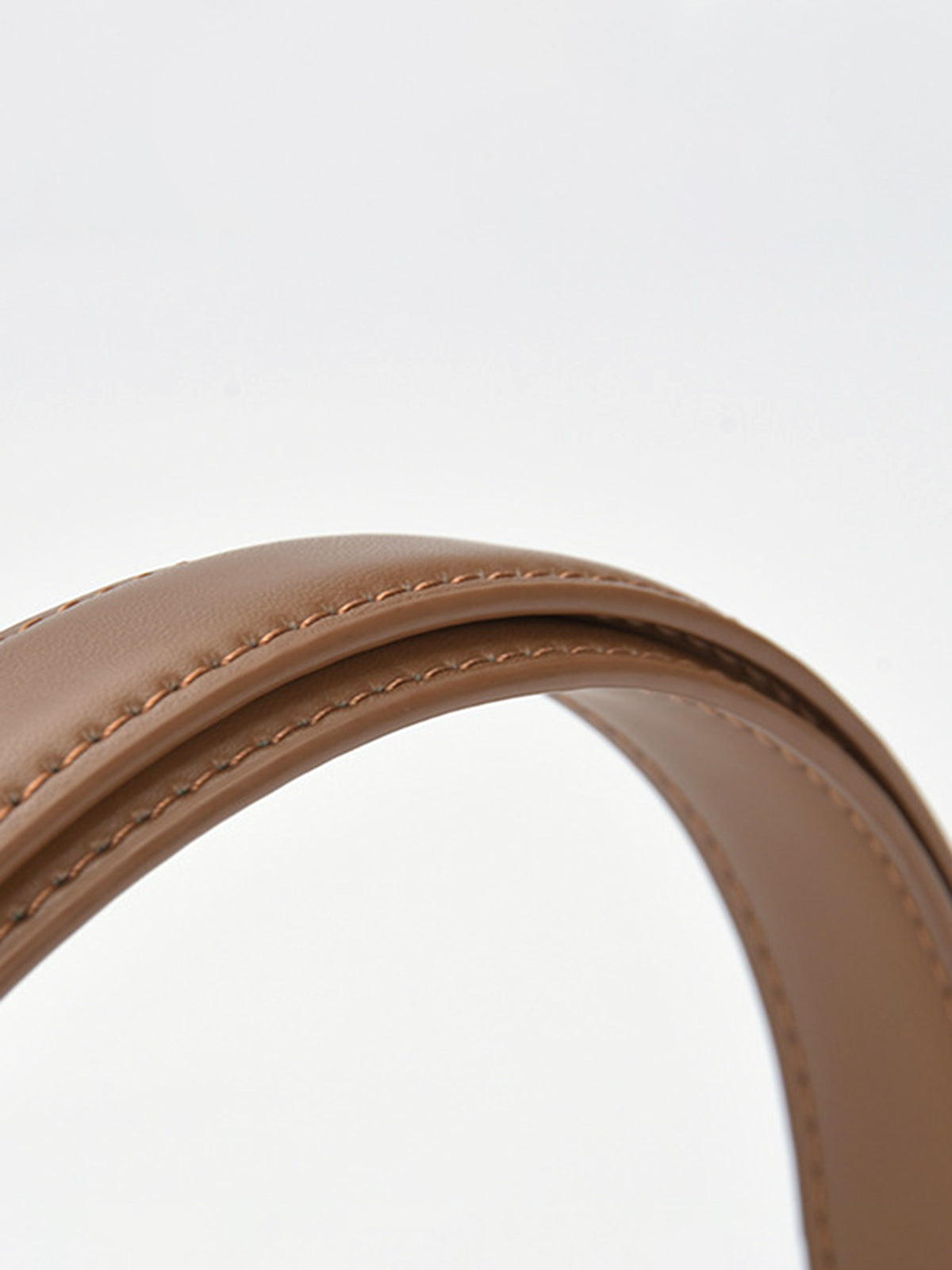 Golden Interlocking Buckle Leather Belt