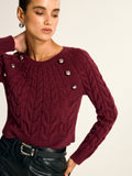 Pullover mit Rundhalsausschnitt und Zierdetails