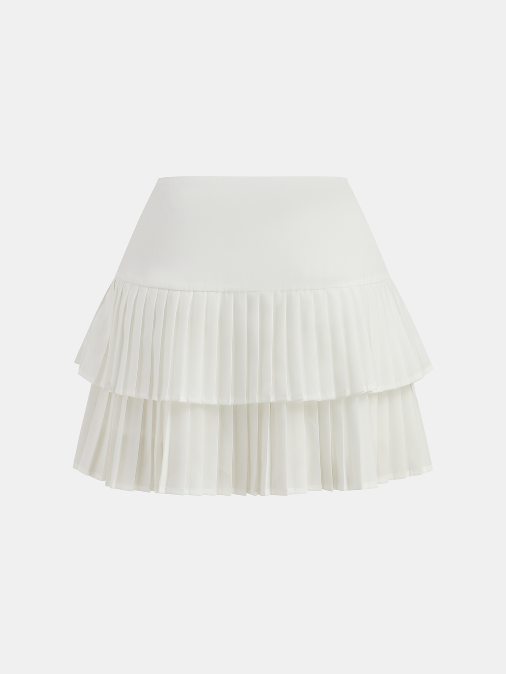 Layered Pleated Mini Skirt