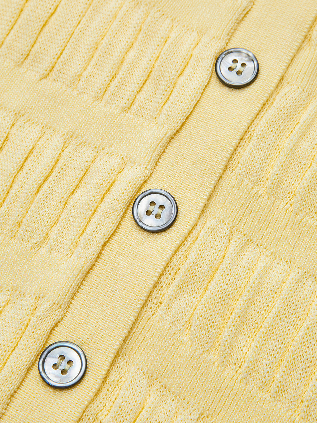 Cardigan boutonné en maille texturée à col chemise