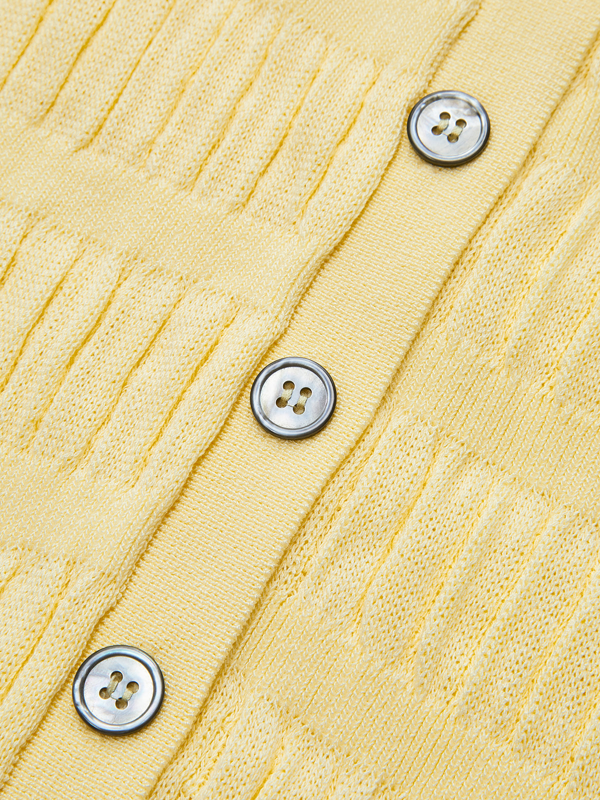Cardigan boutonné en maille texturée à col chemise