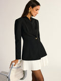 Blazer-Kleid mit Kontrastfalten am Saum