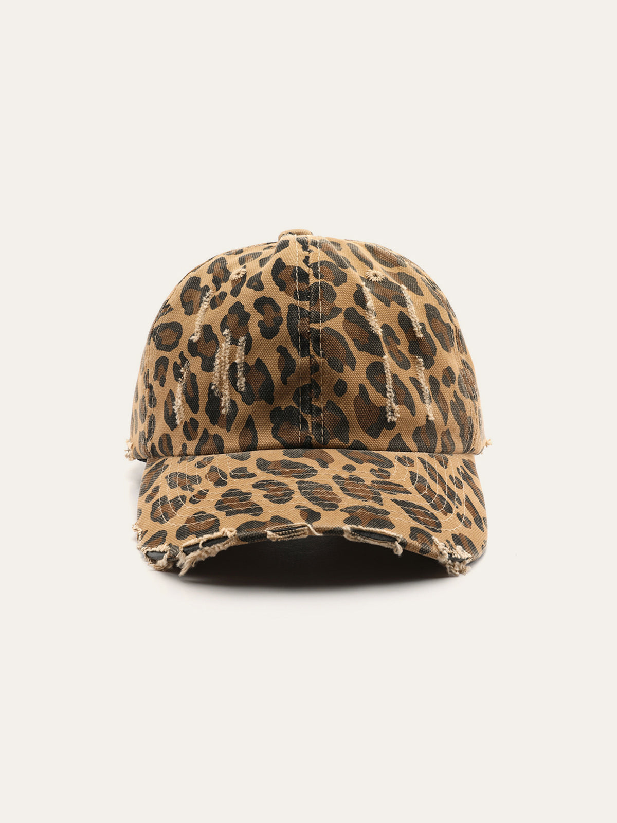 Distressed Leopard Print Hat