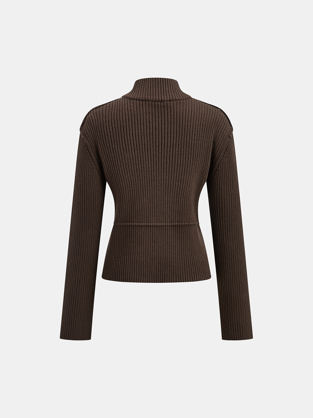 Stand Collar Asymmetric Button Cardigan