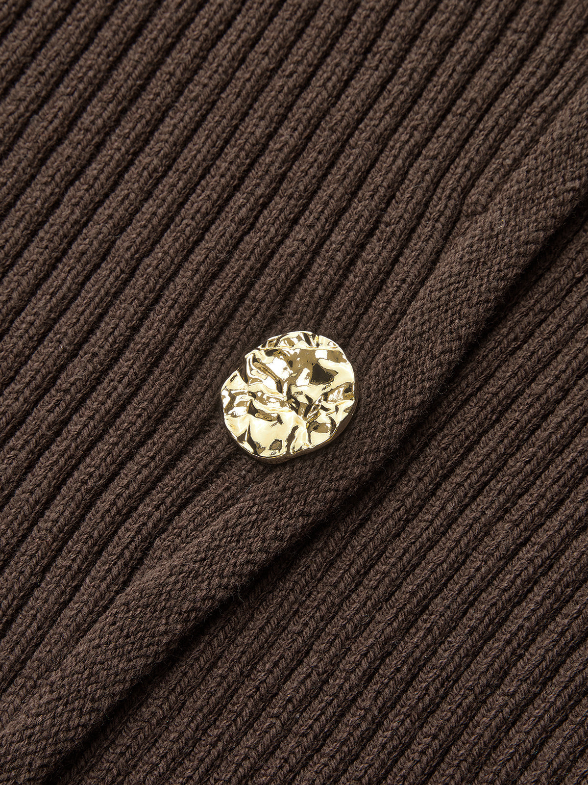 Stand Collar Asymmetric Button Cardigan