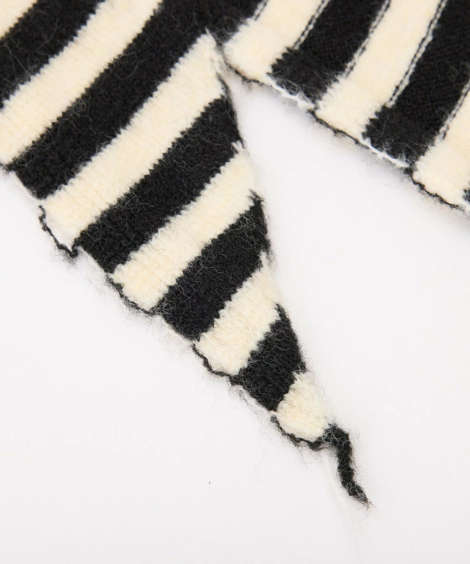Wool Striped Triangular Scarf