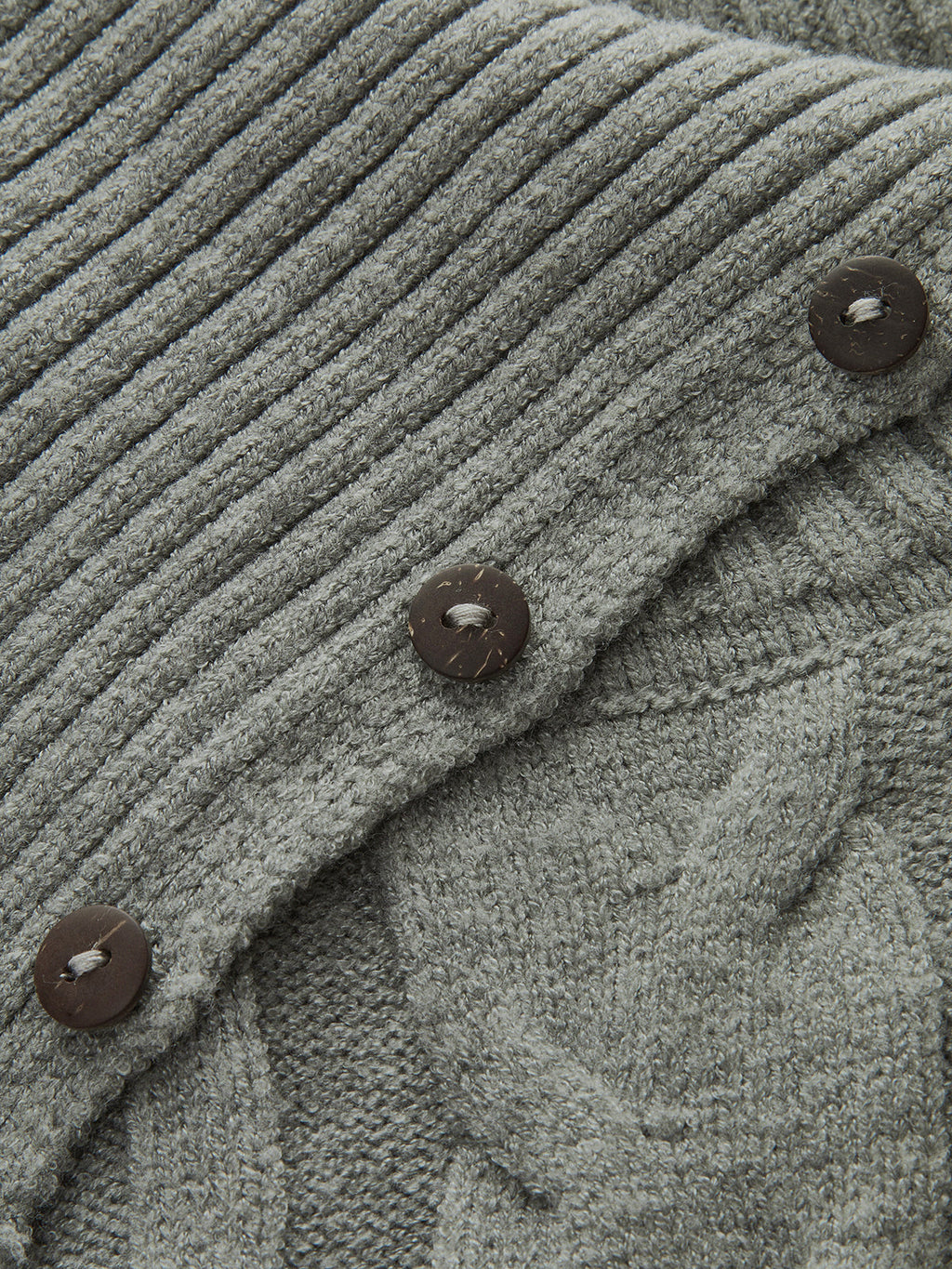 Large Lapel Cable Knit Sleeveless Sweater Vest