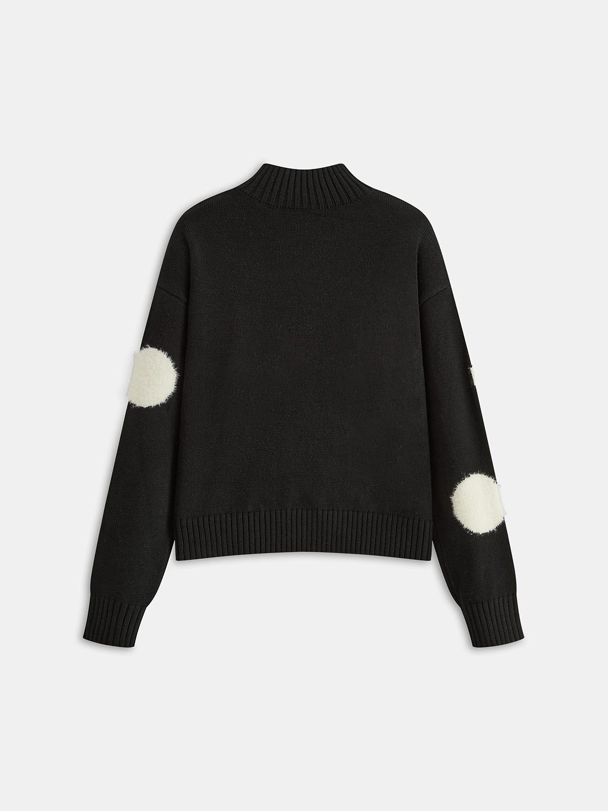 Großer Tupfen-Rollkragenpullover