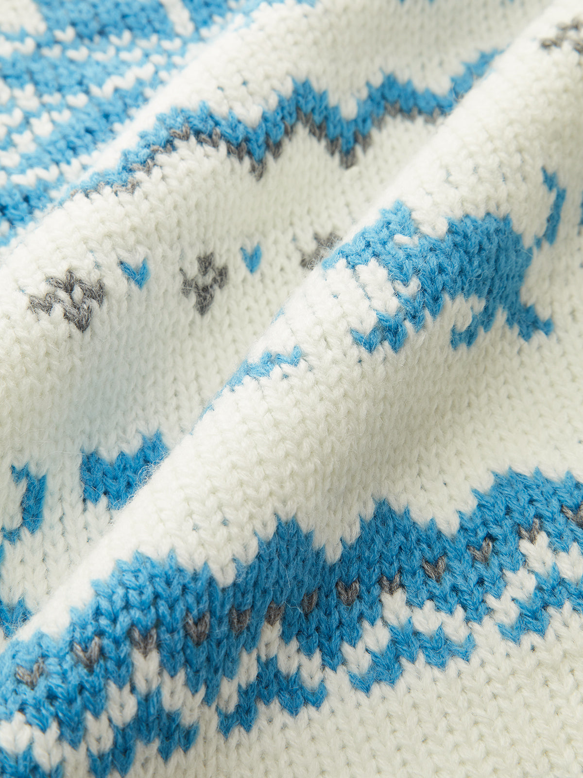 Off-Shoulder Fair Isle Sweater