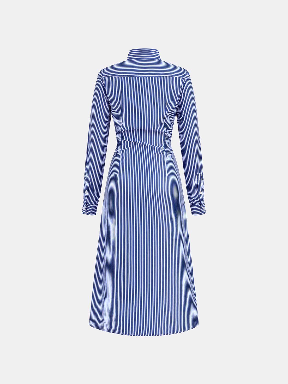 Robe chemise rayée à nœud 