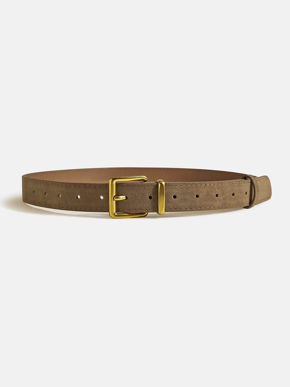 Ceinture en daim à boucle dorée 