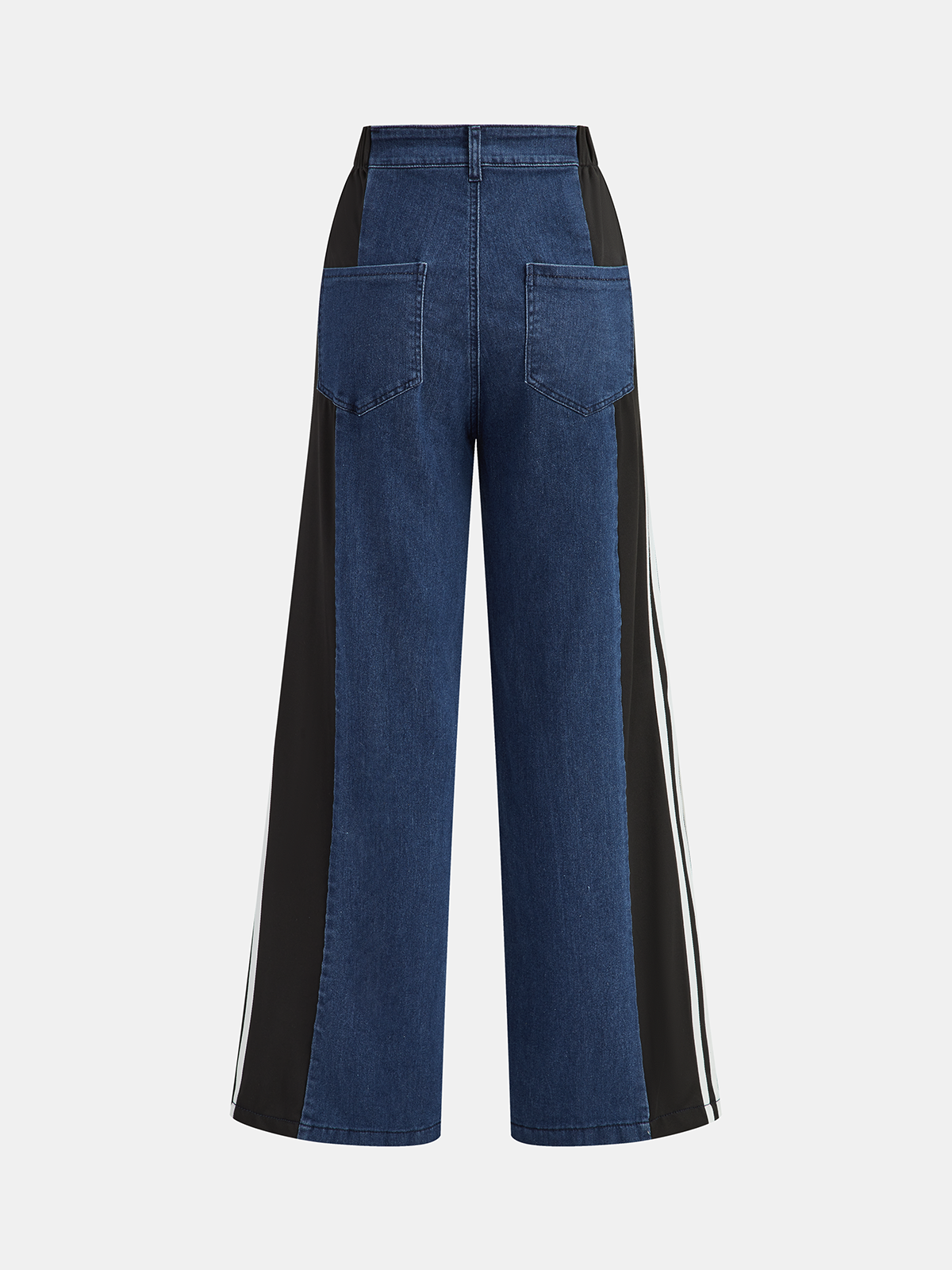 Jeans mit seitlichem Streifenpaneel und mittlerer Taillenhöhe
