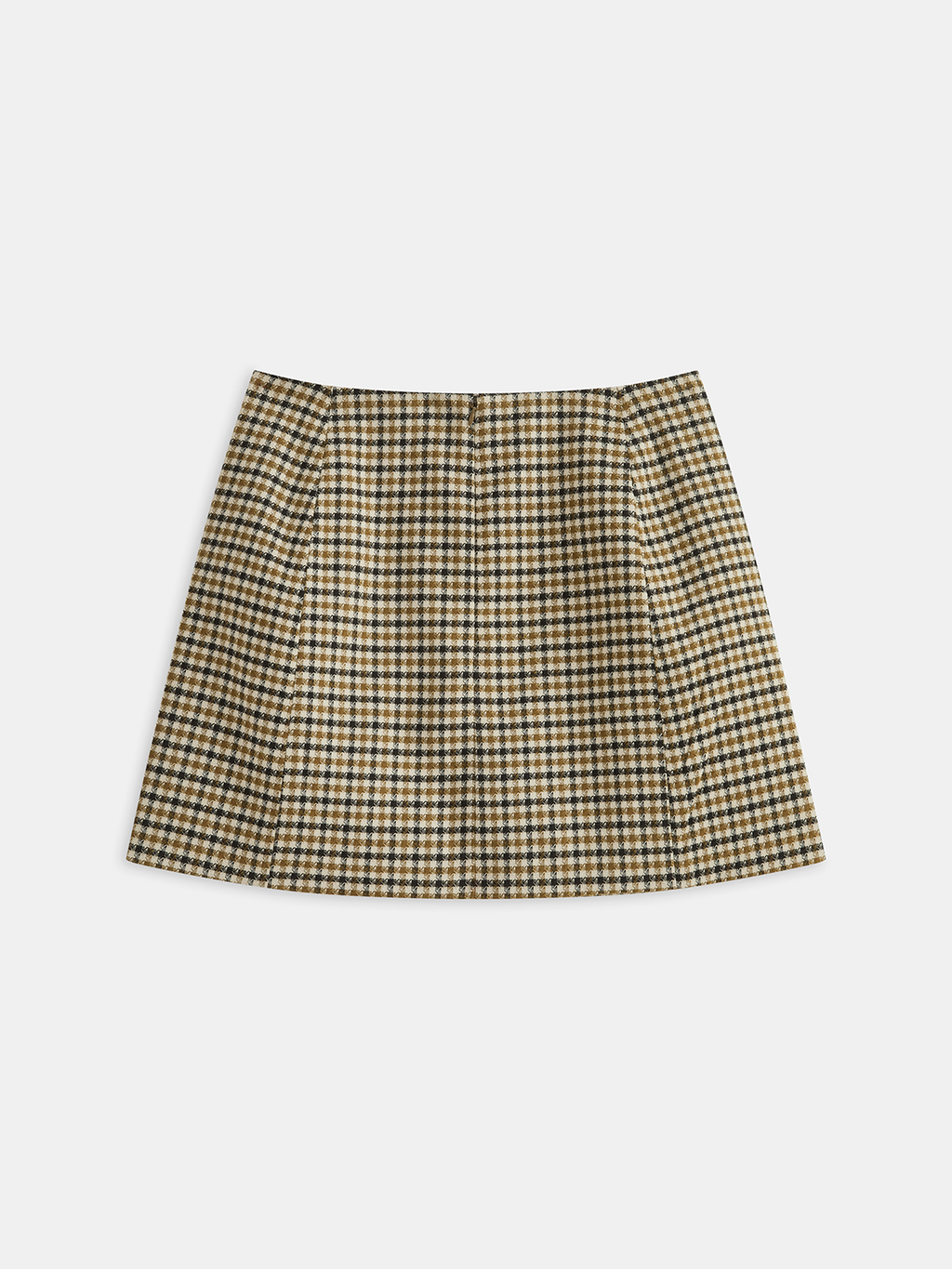 Mini-jupe à carreaux avec détails métalliques