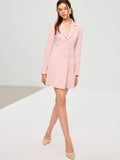 Robe blazer plissée et ajustée