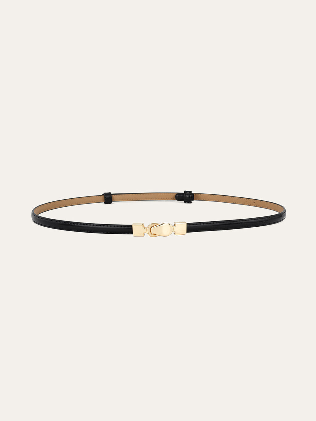Alloy Buckle Thin Leather Belt