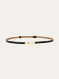 Alloy Buckle Thin Leather Belt