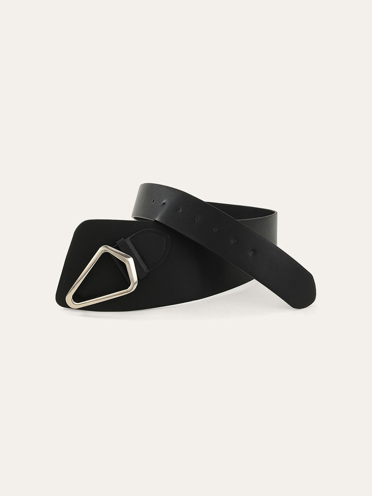 Triangle Buckle Irregular Wide Belt