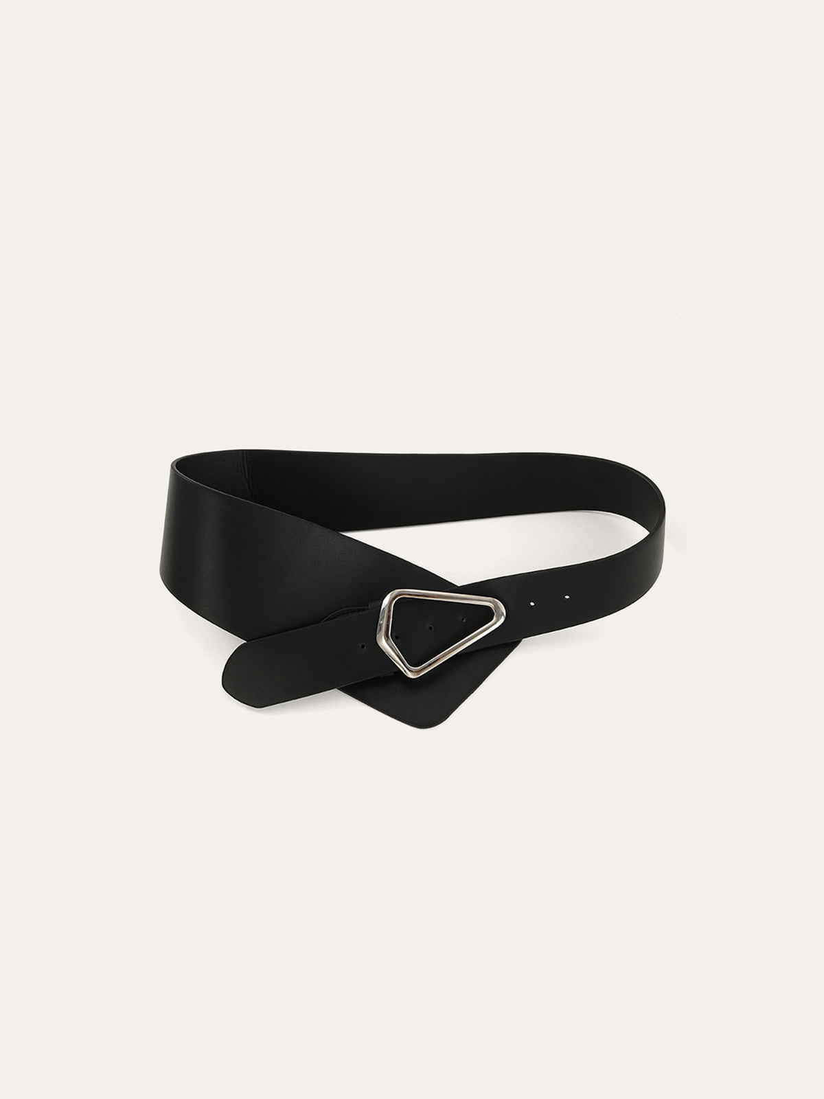 Triangle Buckle Irregular Wide Belt