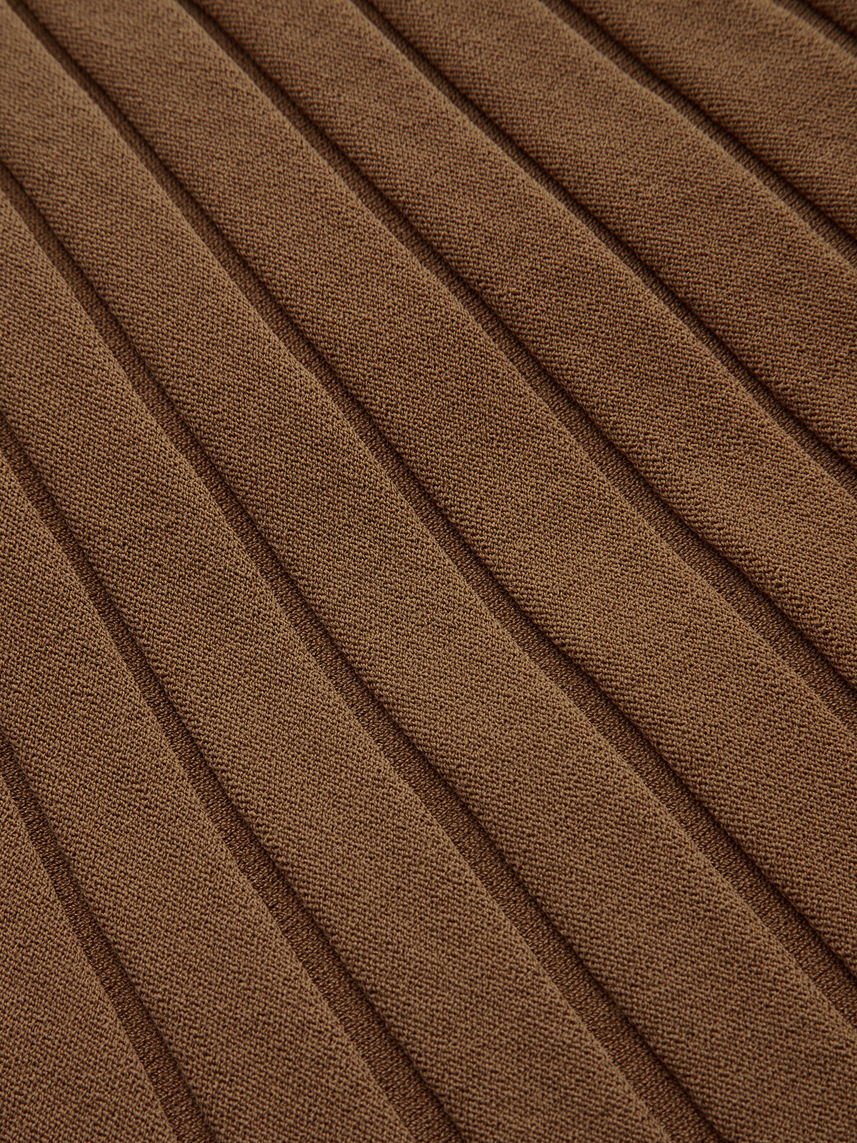 Ribbed Side Slit Button Detail Midi Skirt