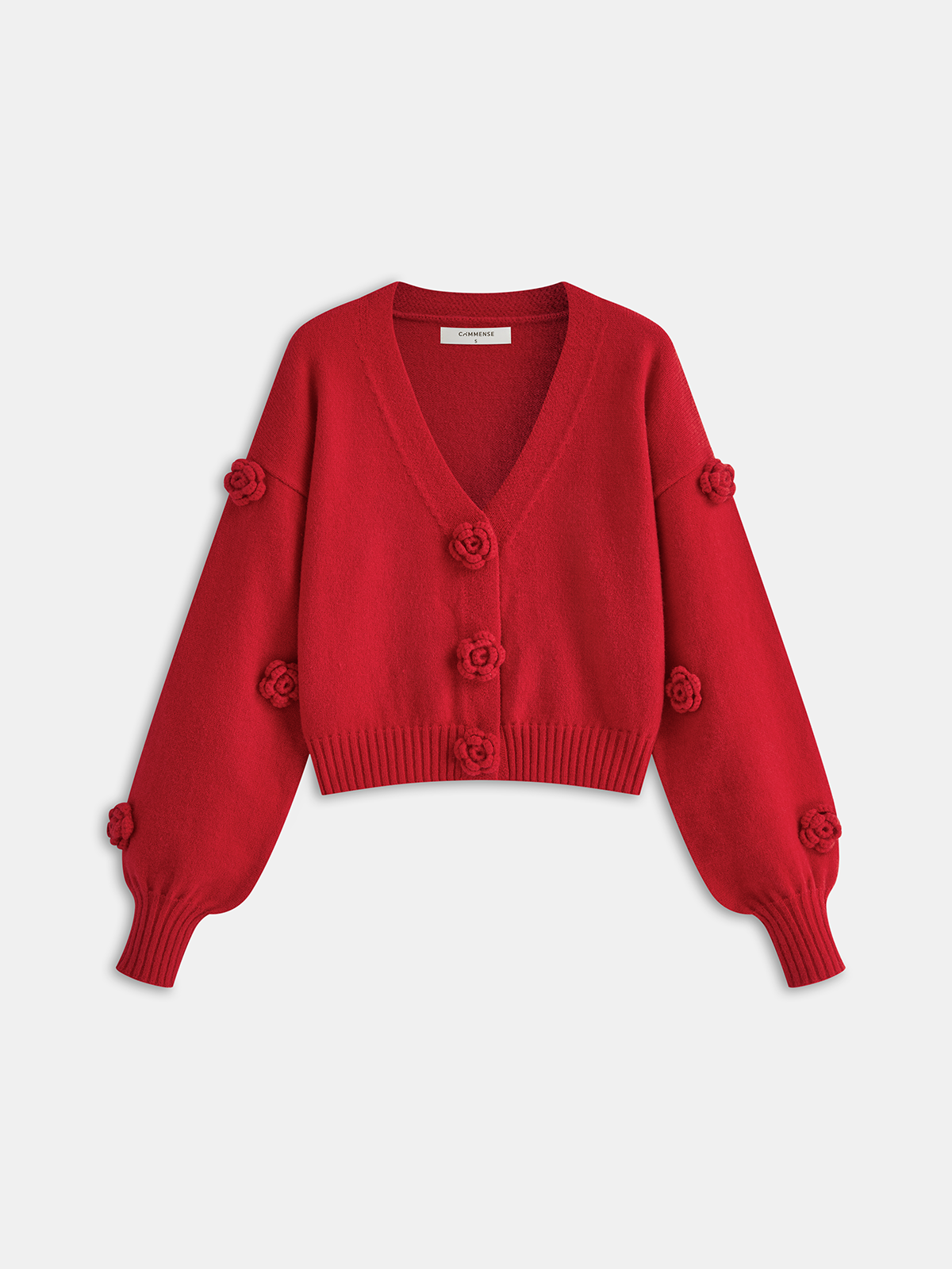 Gilet oversize à motif floral 3D 