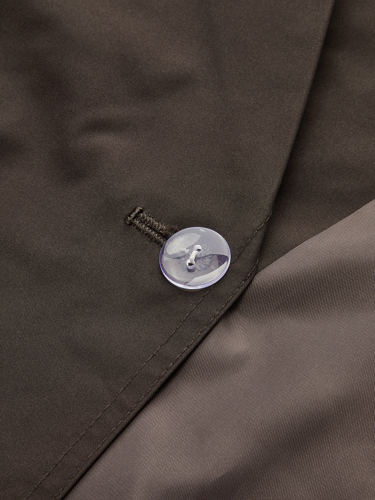 Double-Button Cropped Trench Coat