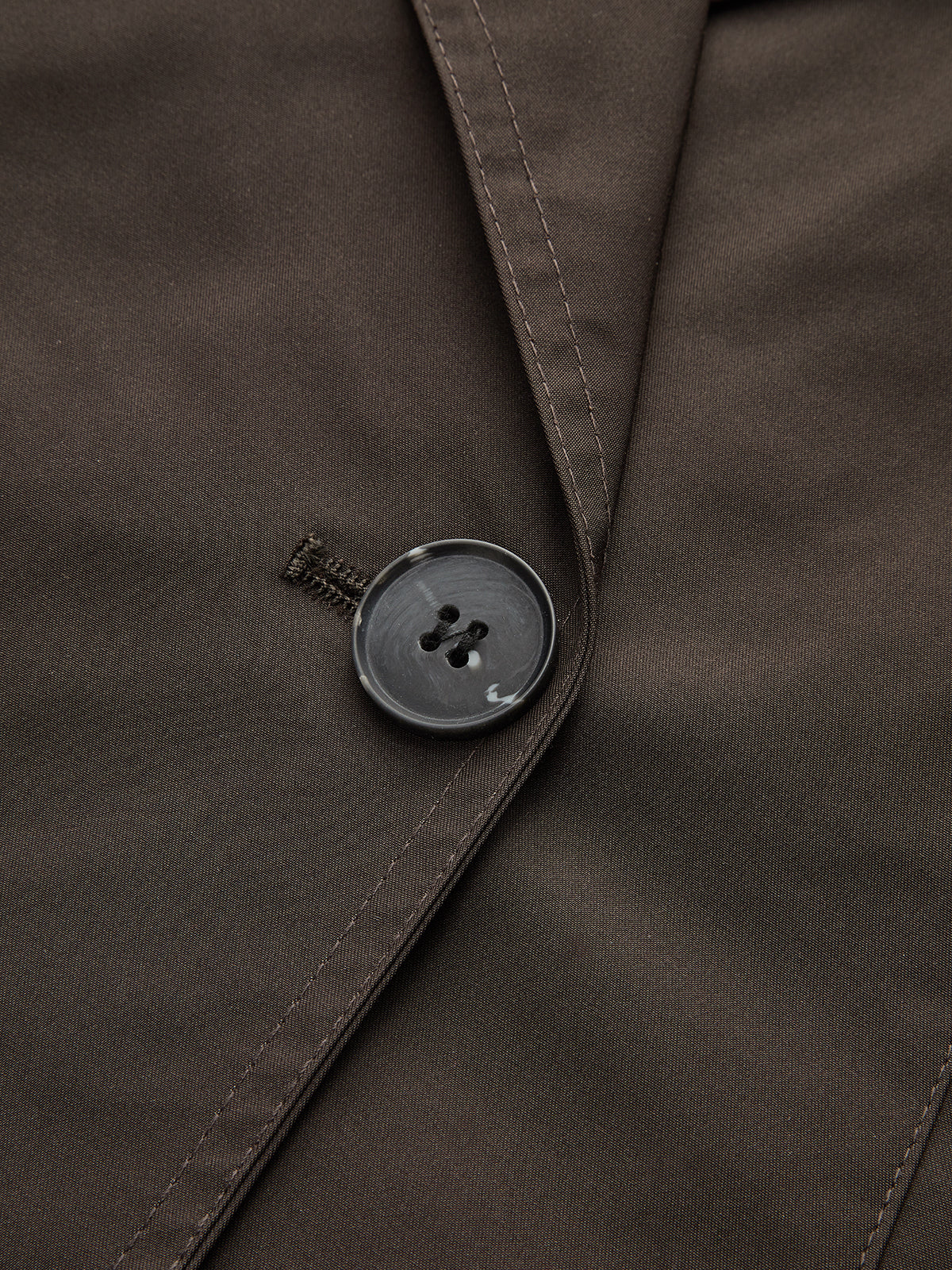 Double-Button Cropped Trench Coat