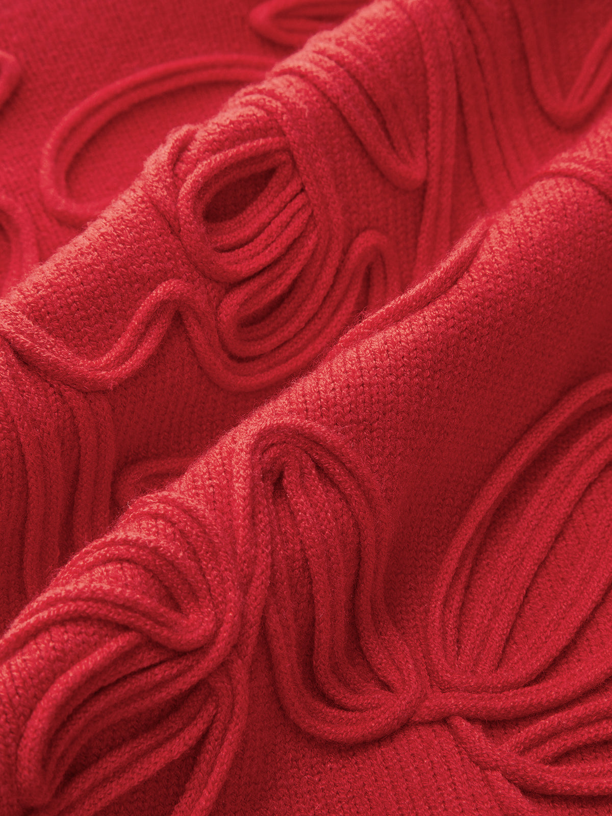 Embroidered Crew Neck Knit Top