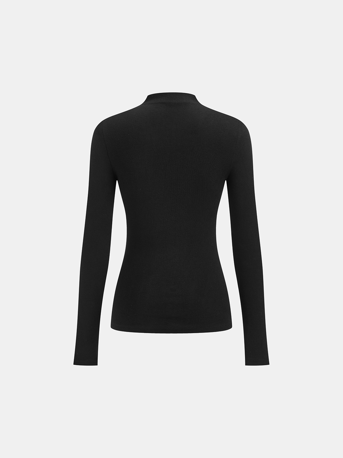 Slim Fit Mock Neck Long Sleeve T-Shirt