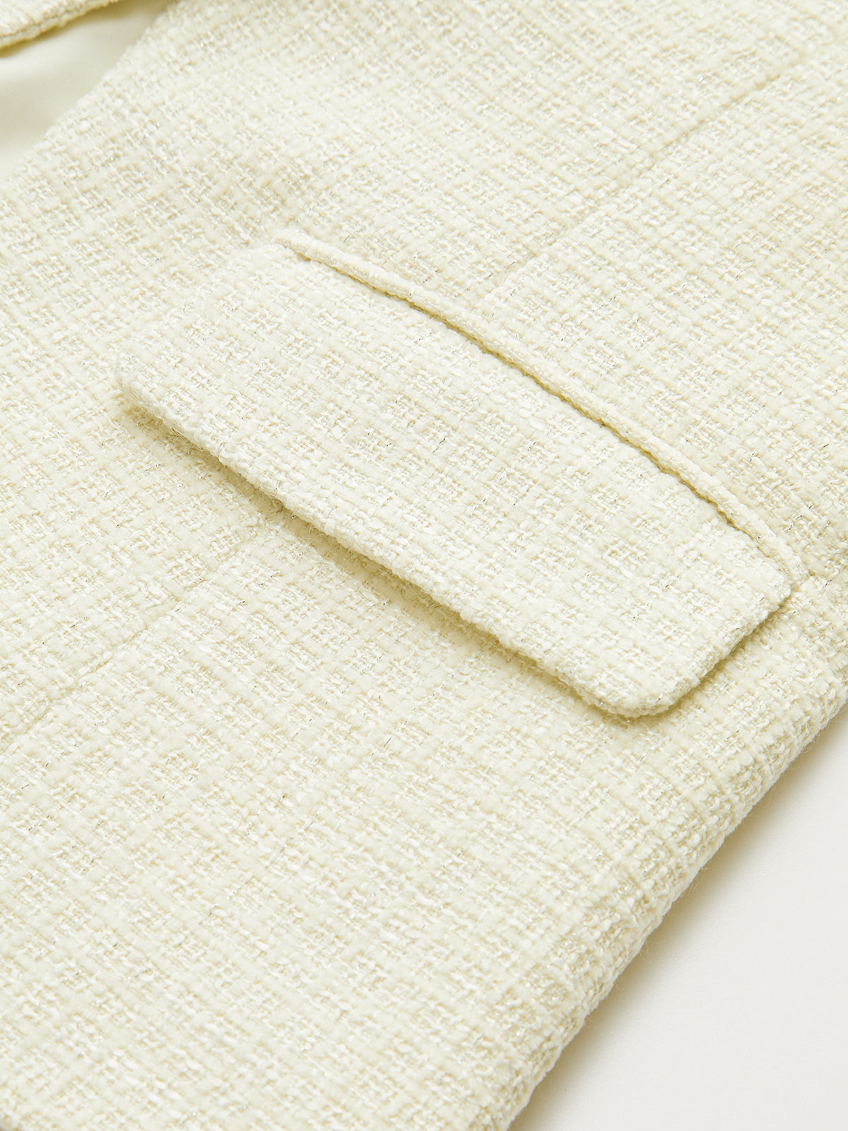 Metal Button Tweed Blazer