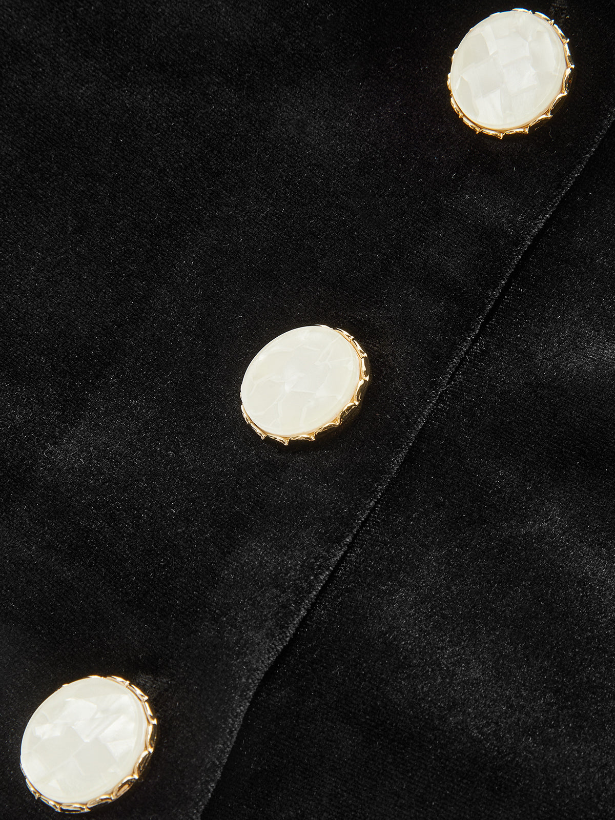 Velvet-Cinched V-Neck Chiffon Paneled Cropped Blouse