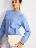 Pullover mit Ösendetail und Rundhalsausschnitt